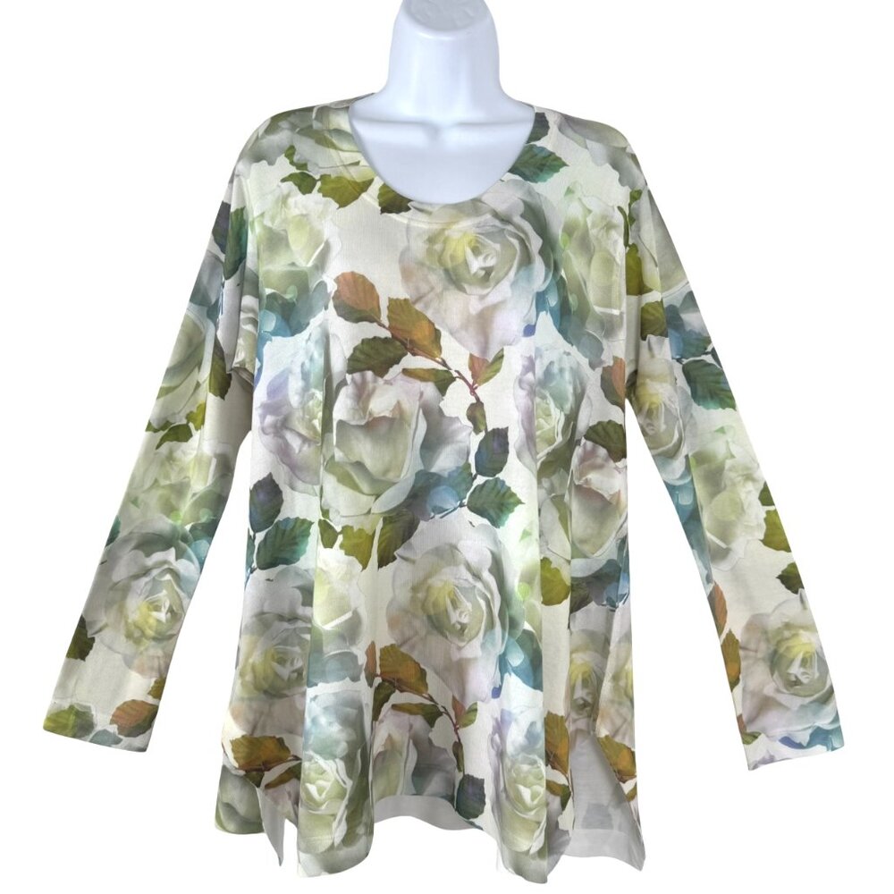 ❤️ Soft Surroundings Vintage Rose Tunic, Size L, NWT